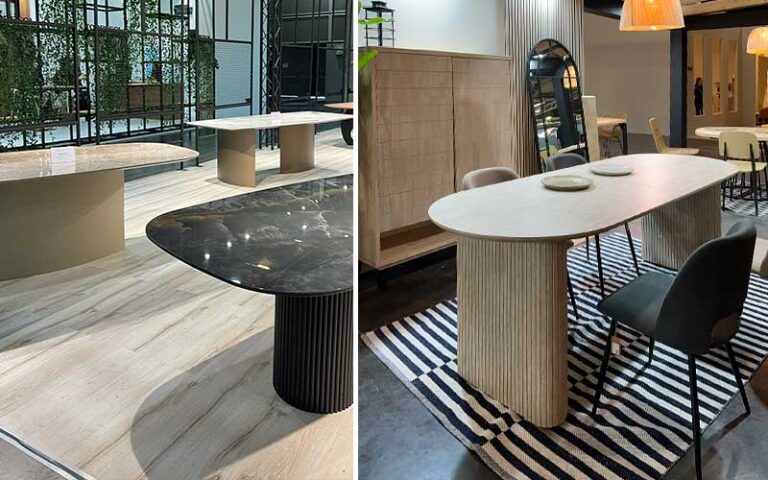 kőlapos étkezőasztalok